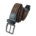 Elastic Braided Belt Zinc Alloy Pin Buckle Men and Women's No Holes Canvas Belt 